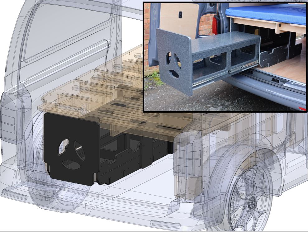 FMR 'Bolt On' Rear Modules - Worktop/Open Top Drawers – Orbvans